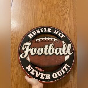 Hobby Lobby Football Wall Decor - Black, White, Brown